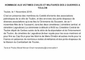 2018 11 01 TOULON HOMMAGE AUX VICTIMES CIVILES ET MILITAIRES DES 2 GUERRES